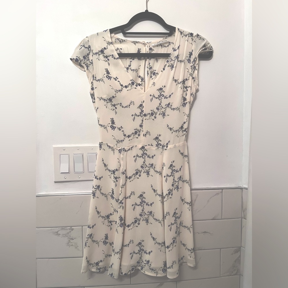 Reformation Deven Dress in Emmaline (White, blue, green, floral) size 0